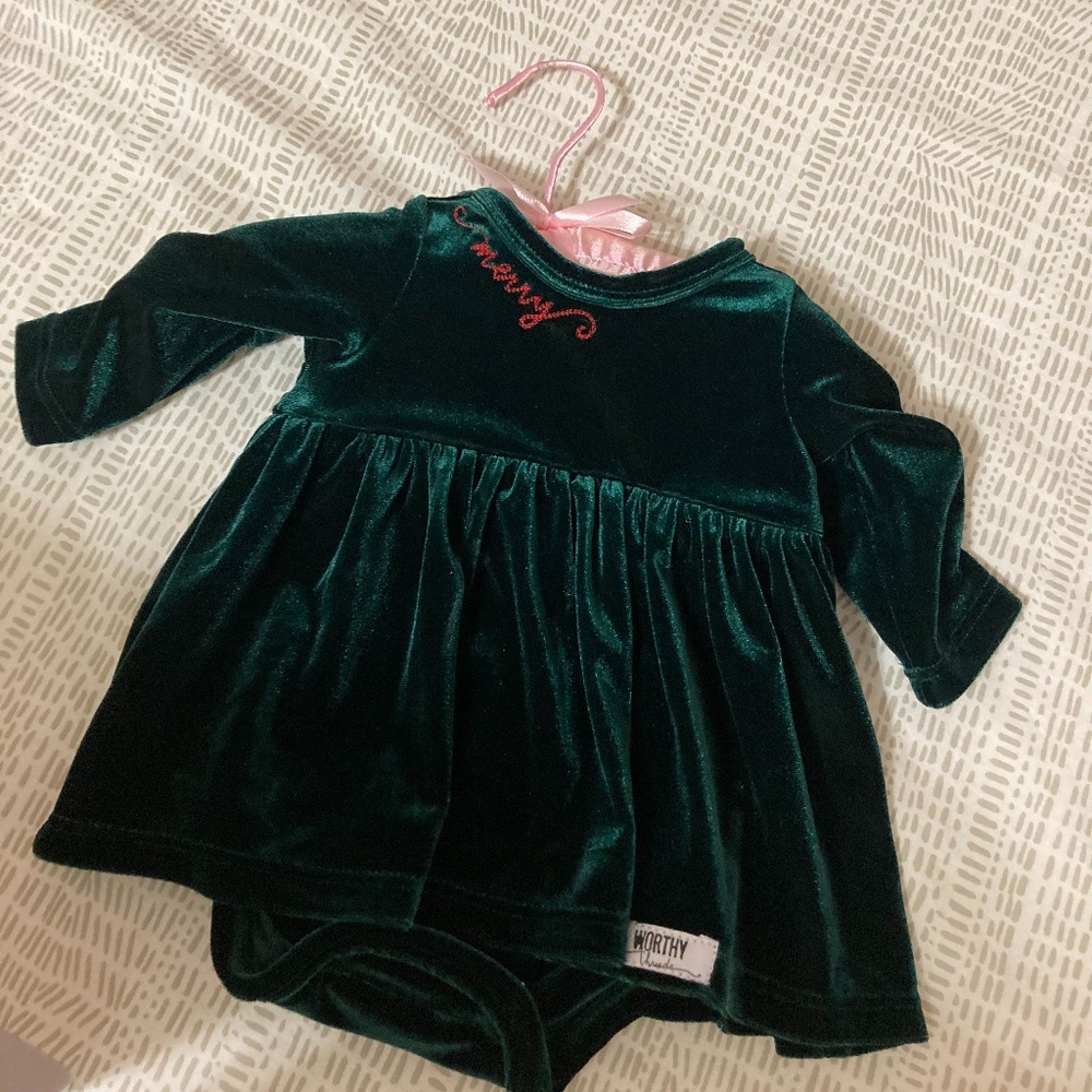Worthy Threads Baby's & Little Girl's Merry Velvet Bubble Dress